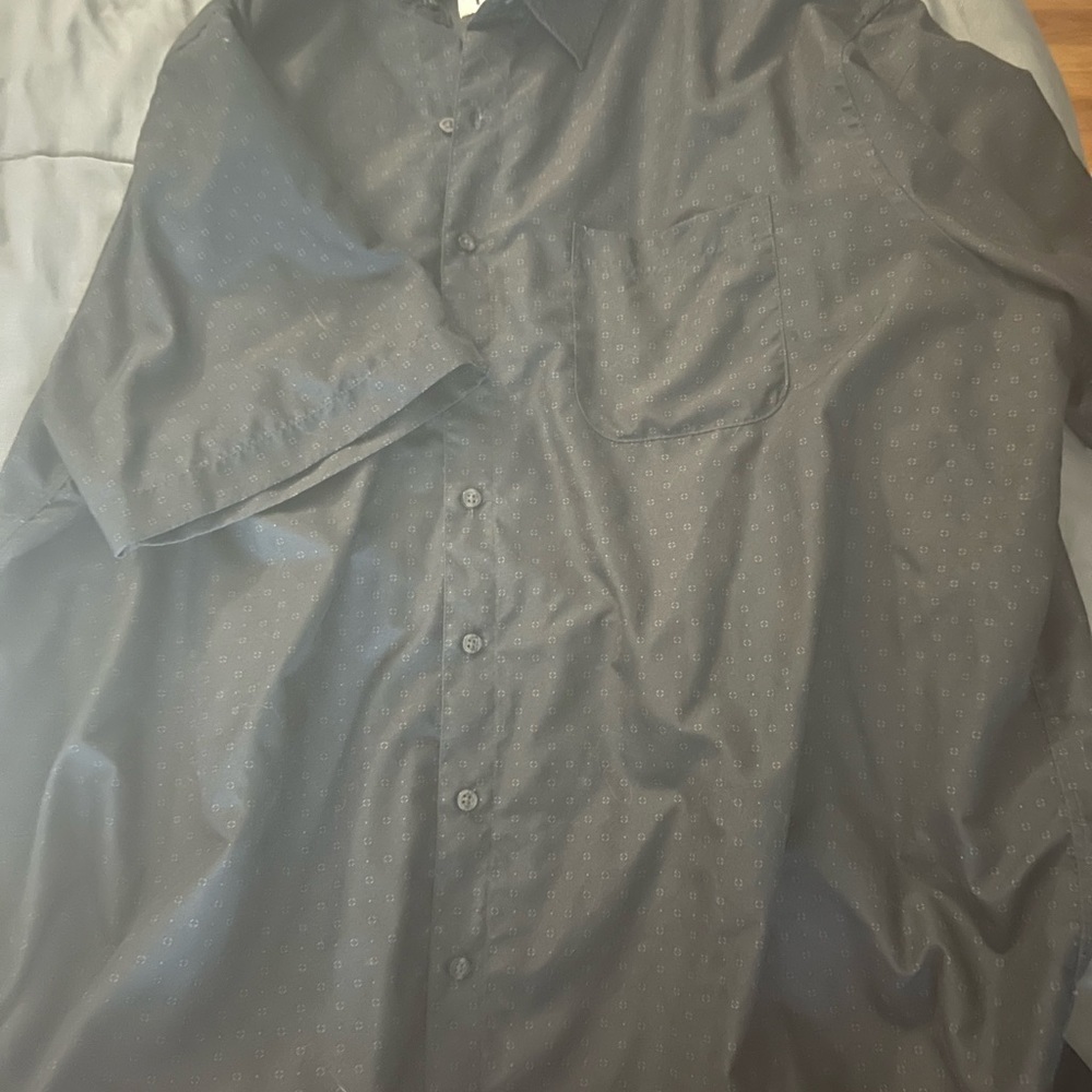 HARBOR BAY MENS BLACK DRESS SHIRT - Picture 5 of 6
